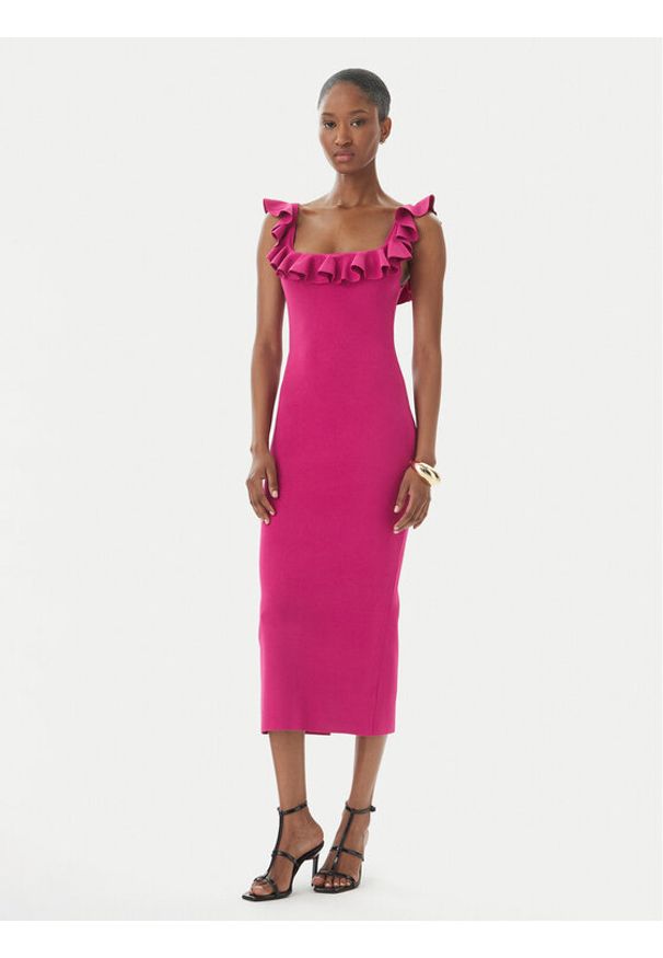 MICHAEL Michael Kors Sukienka codzienna MS683CG33D Różowy ciemny Slim Fit. Okazja: na co dzień. Kolor: różowy. Materiał: wiskoza. Typ sukienki: proste. Styl: casual