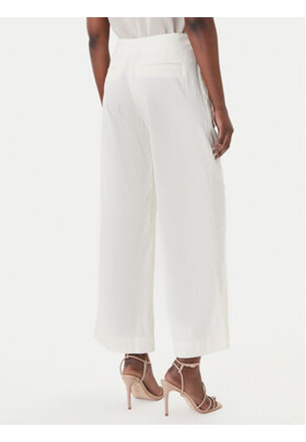 BOSS Spodnie materiałowe C_Tahilone1 50561636 Beżowy Wide Leg. Kolor: beżowy. Materiał: bawełna