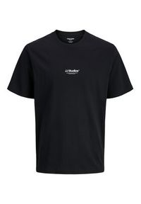 Jack & Jones - Jack&Jones T-Shirt Soho 12278787 Czarny Relaxed Fit. Kolor: czarny. Materiał: bawełna