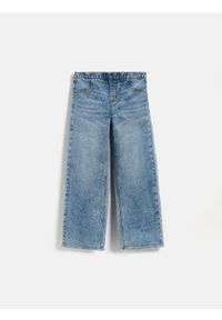 Reserved - Elastyczne jeansy wide leg - niebieski. Kolor: niebieski #1