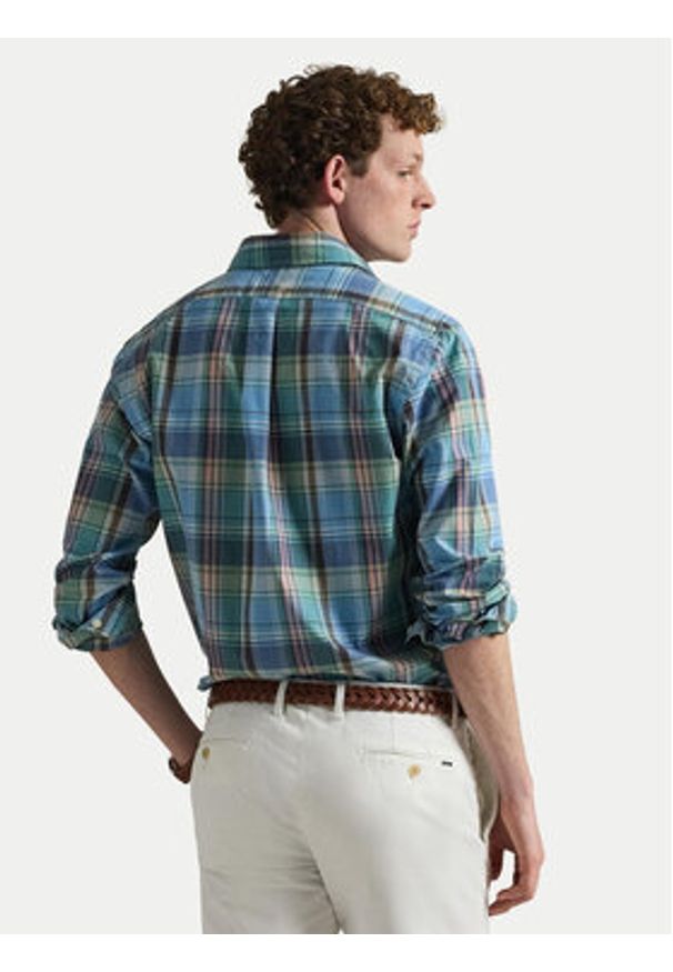 Polo Ralph Lauren Koszula 710P06020007 Niebieski Custom Fit. Typ kołnierza: polo. Kolor: niebieski. Materiał: bawełna