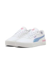 Trenerzy damscy Puma Carina 2.0 Bouncy Sky. Kolor: biały, niebieski, wielokolorowy, różowy. Materiał: materiał, syntetyk, tkanina. Sezon: lato. Sport: turystyka piesza #2