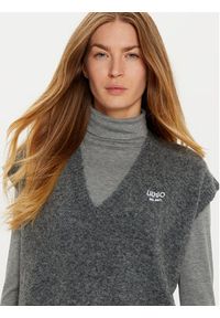Liu Jo Sweter WF4432 MA49P Szary Regular Fit. Kolor: szary. Materiał: syntetyk #5