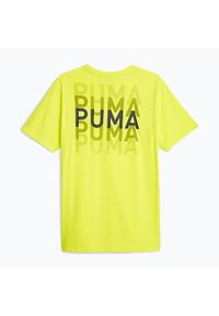 Koszulka fitness męska PUMA Graphic Tee Puma Fit. Kolor: żółty. Sport: fitness