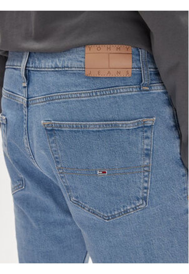 Tommy Jeans Szorty jeansowe Ryan DM0DM21852 Niebieski Slim Fit. Kolor: niebieski. Materiał: bawełna