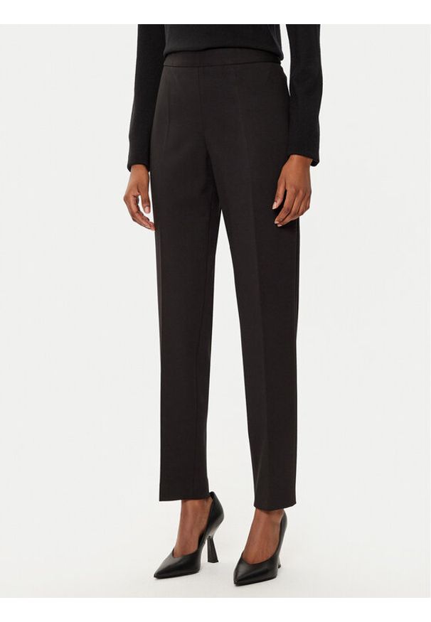 BOSS Chinosy Tiluna 50535203 Czarny Slim Fit. Kolor: czarny. Materiał: wiskoza, syntetyk