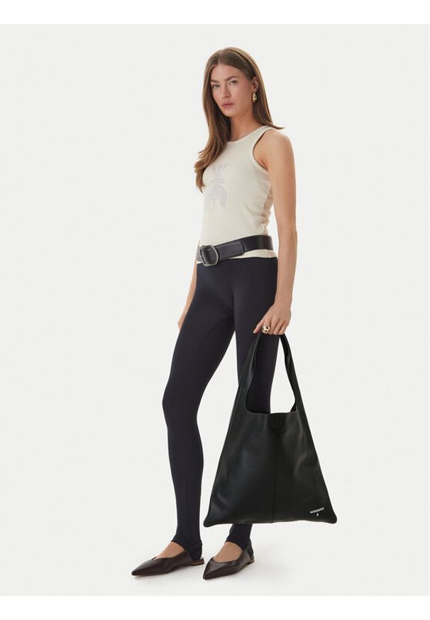 Patrizia Pepe Torebka 8B0321/L148-K103 Czarny. Kolor: czarny. Materiał: skórzane