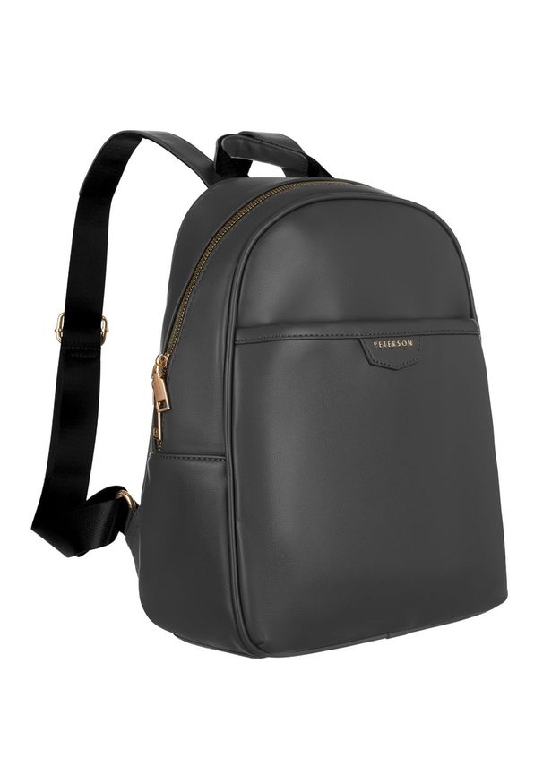 Plecak damski Peterson PTN PLEC-ALE-3 szary. Kolor: szary. Materiał: skóra ekologiczna