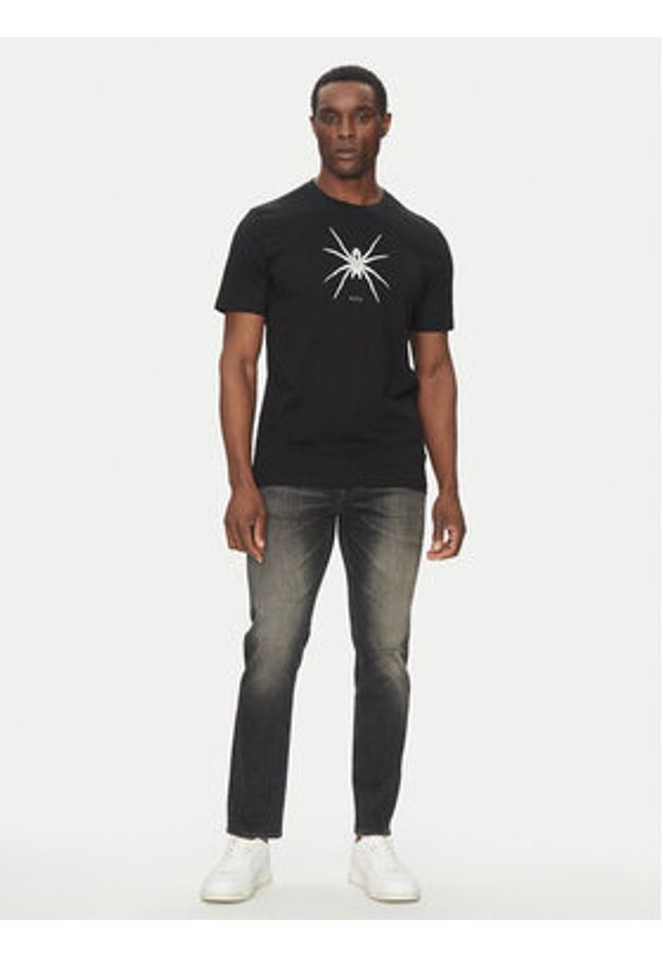 BOSS T-Shirt Te_Spiderbat 50534924 Czarny Regular Fit. Kolor: czarny. Materiał: bawełna