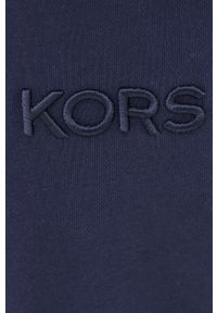 Michael Kors spodnie CR150KR4NF męskie kolor granatowy gładkie. Kolor: niebieski. Materiał: dzianina. Wzór: gładki #4