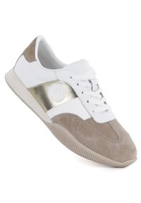 Skórzane półbuty damskie biało beżowe Artiker 58C1113. Kolor: beżowy, biały, wielokolorowy. Materiał: skóra #1