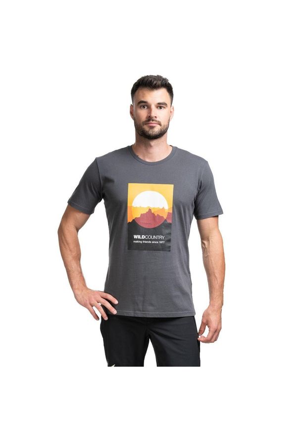 WILD COUNTRY - Koszulka wspinaczkowa męska Country Heritage onyx. Kolor: czarny. Sport: turystyka piesza