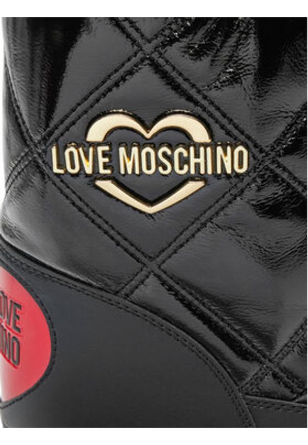 Love Moschino - LOVE MOSCHINO Śniegowce JA24982G0LEB1000 Czarny. Kolor: czarny. Materiał: materiał