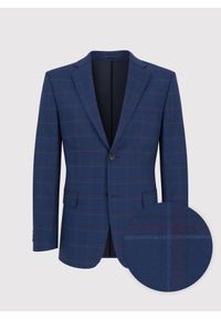Pako Lorente - PAKO LORENTE – Granatowa marynarka garniturowa w czerwono-niebieską kratkę. Okazja: na komunię, na ślub cywilny, na wesele. Kolor: czerwony, niebieski, wielokolorowy. Materiał: poliester, wełna, lycra. Wzór: kratka #6