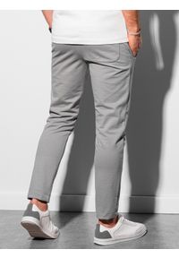 Ombre Clothing - Spodnie męskie dresowe P950 - szare - XXL. Kolor: szary. Materiał: dresówka. Styl: klasyczny