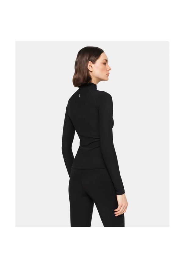 Longsleeve Carpatree prążkowany z kieszenią Onyx Flow czarny. Kolor: czarny. Materiał: prążkowany. Długość rękawa: długi rękaw. Sport: joga i pilates