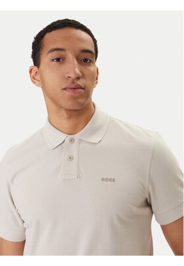 BOSS Polo Prime 50507813 Beżowy Regular Fit. Typ kołnierza: polo. Kolor: beżowy. Materiał: bawełna