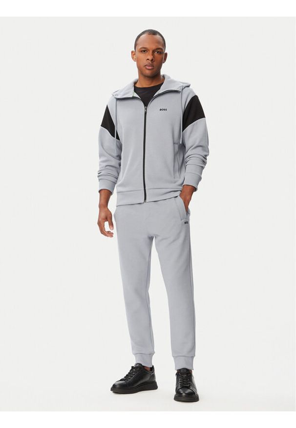 BOSS Dres SW 50569918 Szary ciemny Regular Fit. Kolor: szary. Materiał: bawełna