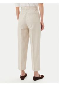TOMMY HILFIGER - Tommy Hilfiger Spodnie materiałowe WW0WW45461 Beżowy Tapered Fit. Kolor: beżowy. Materiał: len #5