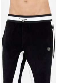 Philipp Plein - PHILIPP PLEIN Czarny dres męski z aksamitu, Rozmiar M. Kolor: czarny. Materiał: dresówka. Sport: bieganie #4