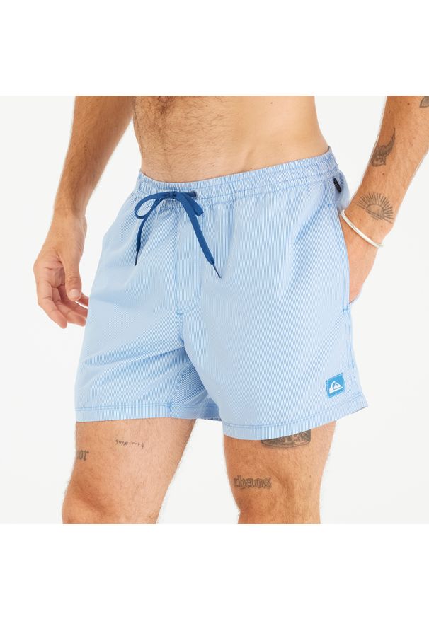 Spodenki surfingowe męskie Quiksilver Volley Deluxe krótkie 15". Kolor: niebieski. Materiał: poliester. Długość: krótkie