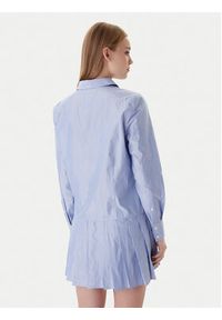 Tommy Jeans Sukienka koszulowa Party DW0DW22635 Niebieski Regular Fit. Kolor: niebieski. Materiał: bawełna. Typ sukienki: koszulowe #5