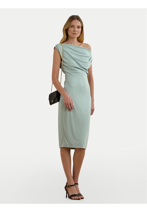 Lauren Ralph Lauren - LAUREN RALPH LAUREN Sukienka koktajlowa 250964081001 Błękitny Slim Fit. Kolor: niebieski. Materiał: syntetyk. Styl: wizytowy