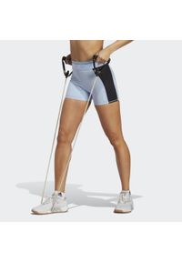 Adidas - Techfit Colorblock 3-Inch Short Leggings. Kolor: wielokolorowy, zielony, czarny, niebieski. Materiał: materiał. Technologia: Techfit (Adidas). Długość: krótkie