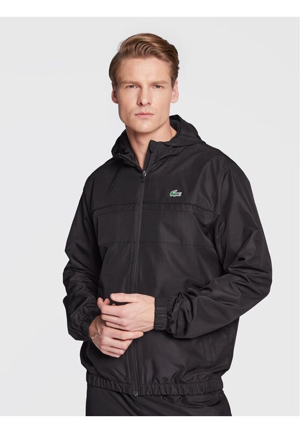 Lacoste Dres WH2661 Czarny Regular Fit. Kolor: czarny. Materiał: syntetyk