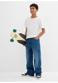 bonprix - Dżinsy ze stretchem extra loose fit, straight. Kolor: niebieski