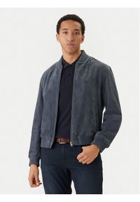 BOSS Kurtka skórzana H-Muller 50543213 Niebieski Regular Fit. Kolor: niebieski. Materiał: skóra #1