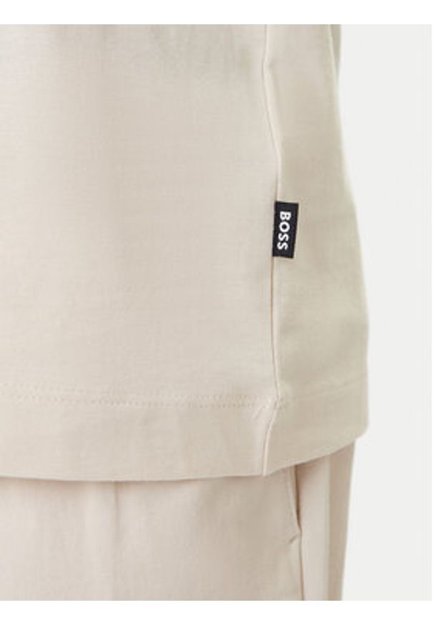 BOSS T-Shirt Thompson 04 50501097 Écru Regular Fit. Materiał: bawełna