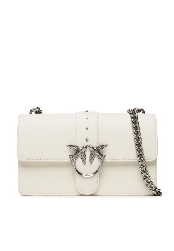 Pinko Torebka Love One Classic C PE 23 PLTT 100051 A0F1 Biały. Kolor: biały. Materiał: skórzane