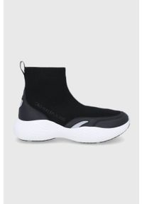 Calvin Klein Jeans Buty kolor czarny na platformie. Nosek buta: okrągły. Kolor: czarny. Materiał: guma. Obcas: na platformie