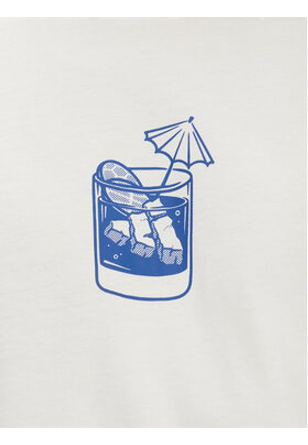 Adidas - adidas T-Shirt Lounge Drink Graphic JJ4013 Biały Regular Fit. Kolor: biały. Materiał: bawełna