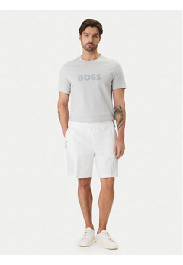 BOSS Szorty materiałowe Spirit70 50559983 Biały Relaxed Fit. Kolor: biały. Materiał: syntetyk