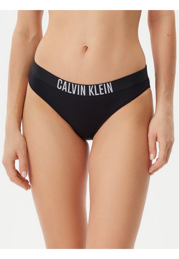 Calvin Klein Swimwear Dół od bikini KW0KW02856 Czarny. Kolor: czarny. Materiał: syntetyk