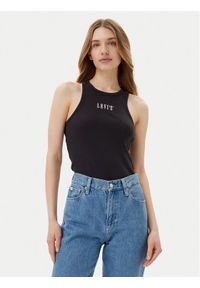 Levi's® Top Gemini A9415-0005 Czarny Slim Fit. Kolor: czarny. Materiał: bawełna
