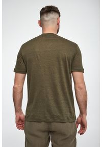 Aeronautica Militare - T-shirt męski lniany AERONAUTICA MILITARE. Materiał: len #3