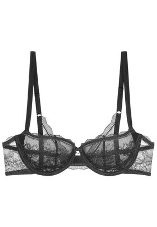 Triumph Biustonosz balkonetka Comfort Allure 10226412 Czarny. Kolor: czarny. Materiał: syntetyk