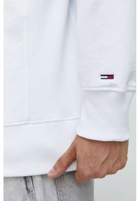 Tommy Jeans bluza bawełniana męska kolor biały gładka. Kolor: biały. Materiał: bawełna. Wzór: gładki #3