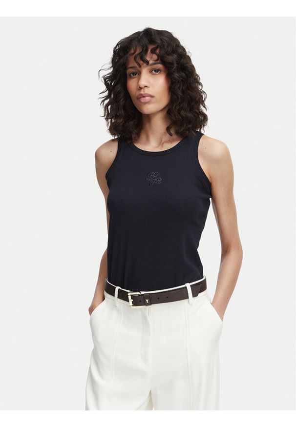 Beverly Hills Polo Club Top P-SS26W-TK550000 Granatowy Regular Fit. Typ kołnierza: polo. Kolor: niebieski. Materiał: bawełna