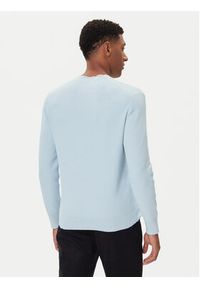 Calvin Klein Sweter LV04LB327G Błękitny Regular Fit. Kolor: niebieski. Materiał: bawełna