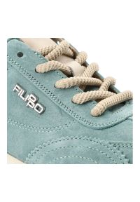 Sneakersy damskie Filippo, skóra naturalna zamszowa klasyczne sznurowanie wygodna sportowa forma elastyczna podeszwa do codziennego użytkowania, ziel. Okazja: na co dzień. Zapięcie: sznurówki. Kolor: zielony. Materiał: zamsz, skóra, jeans. Szerokość cholewki: normalna #5