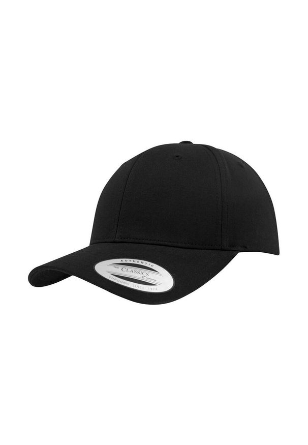 FLEXFIT - Klasyczna Czapka Snapback Z Zakrzywionym Daszkiem. Kolor: czarny. Styl: klasyczny