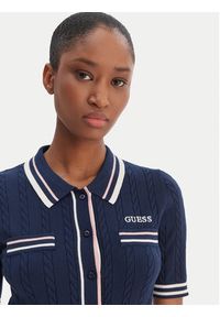 Guess Sweter V6RR02 Z4652 Granatowy Regular Fit. Kolor: niebieski. Materiał: syntetyk #2