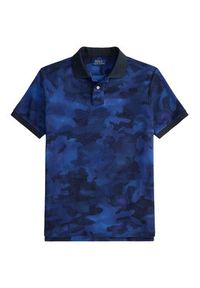 Polo Ralph Lauren Polo 710P04010001 Granatowy Custom Slim Fit. Typ kołnierza: polo. Kolor: niebieski. Materiał: bawełna #3