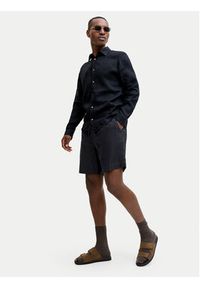 Jack & Jones Szorty materiałowe St. Bill 12253134 Czarny Wide Leg. Kolor: czarny. Materiał: len #6