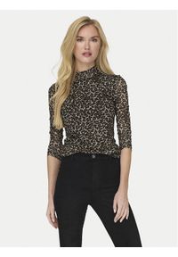 only - ONLY Bluzka Erica 15141298 Brązowy Regular Fit. Kolor: brązowy. Materiał: syntetyk #1