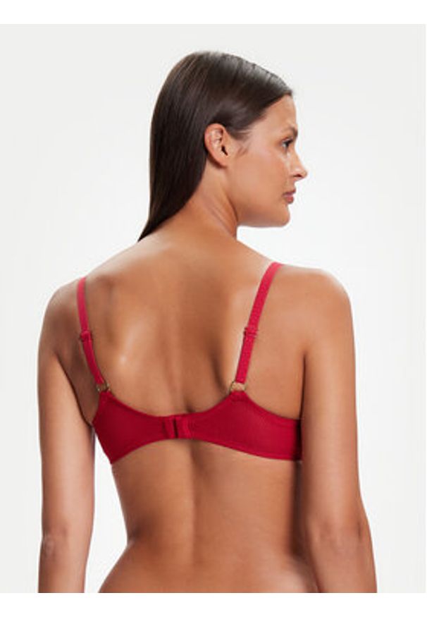 Chantelle Biustonosz z fiszbiną Fleurs C12M20 Czerwony. Kolor: czerwony. Materiał: syntetyk